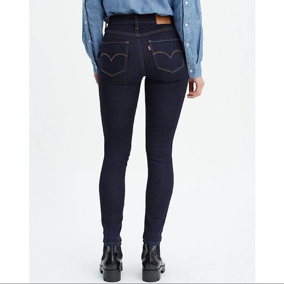 Levi’s 721 High Rise Skinny Dark Wash Jeans - Picture 2 of 16
